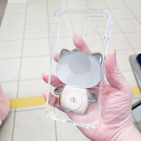 Brand New Sanrio Hello Kitty Gold & Purple Cell Phone Case Mirror & Stand - Picture 4 of 7